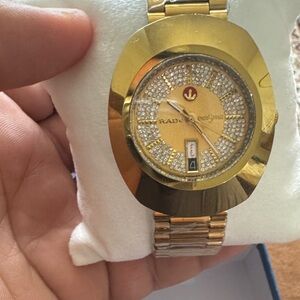 Rado Gold Crystal-Accented Bracelet Watch